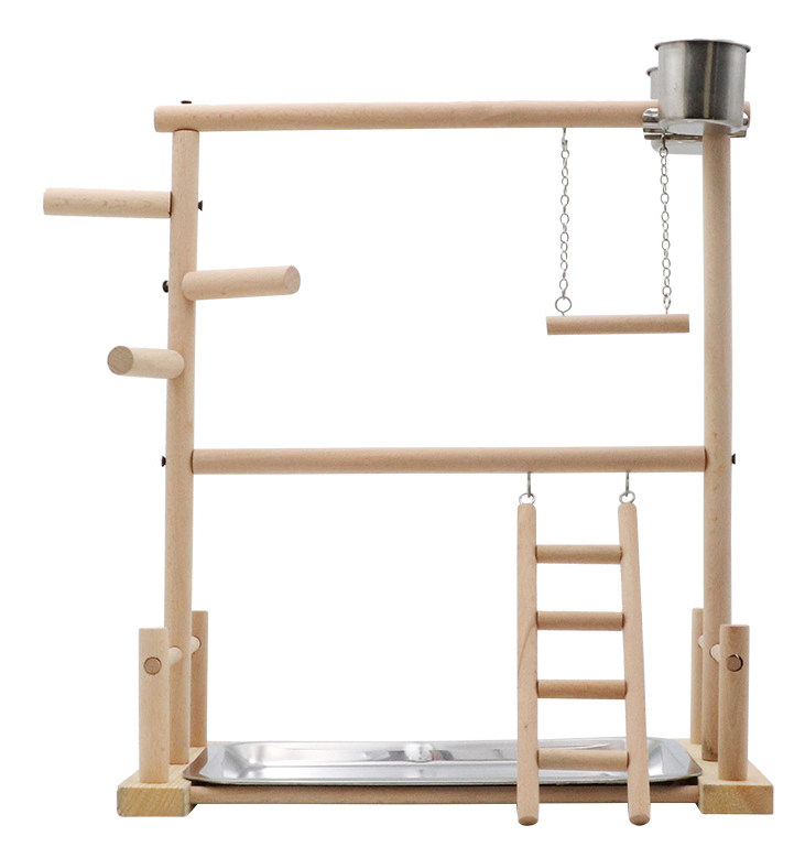 Perch Bird Play Stand Natural Wood Bird Exercise Playgym Parrot Bird Playground Parrot Playstand