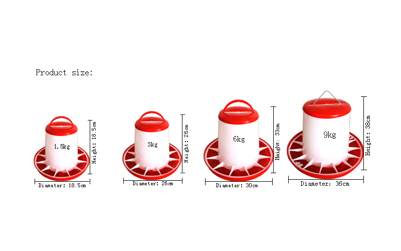 Poultry chicken feeder system with manual