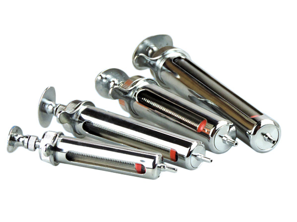 veterinary metal syringe