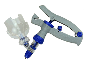 Automatic injection syringe with bottle holder